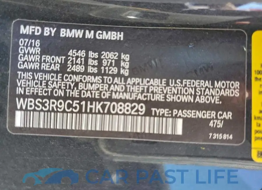 WBS3R9C51HK708829# 13