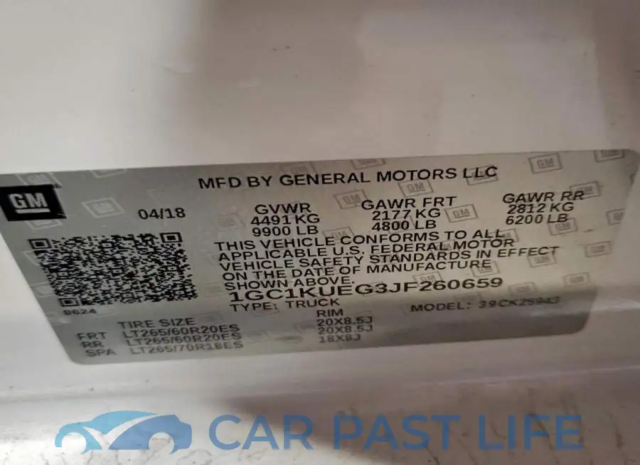 1GC1KUEG3JF260659# 12