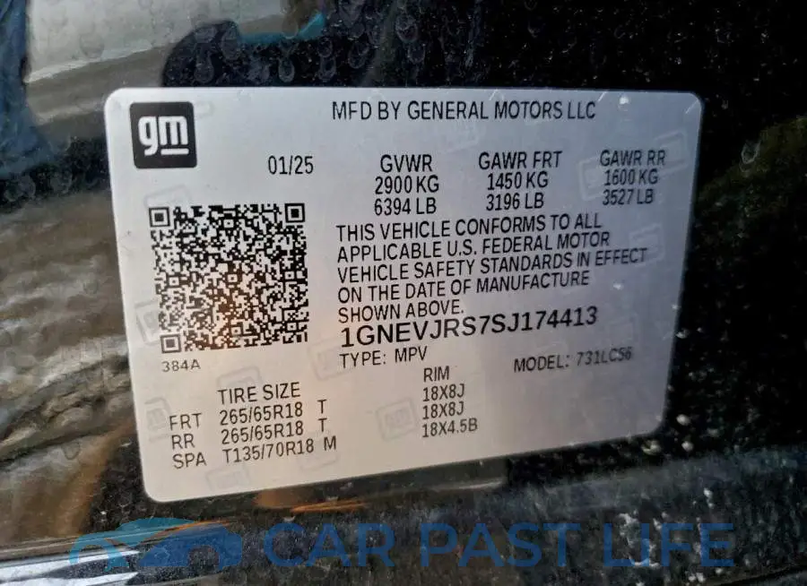 1GNEVJRS7SJ174413# 13