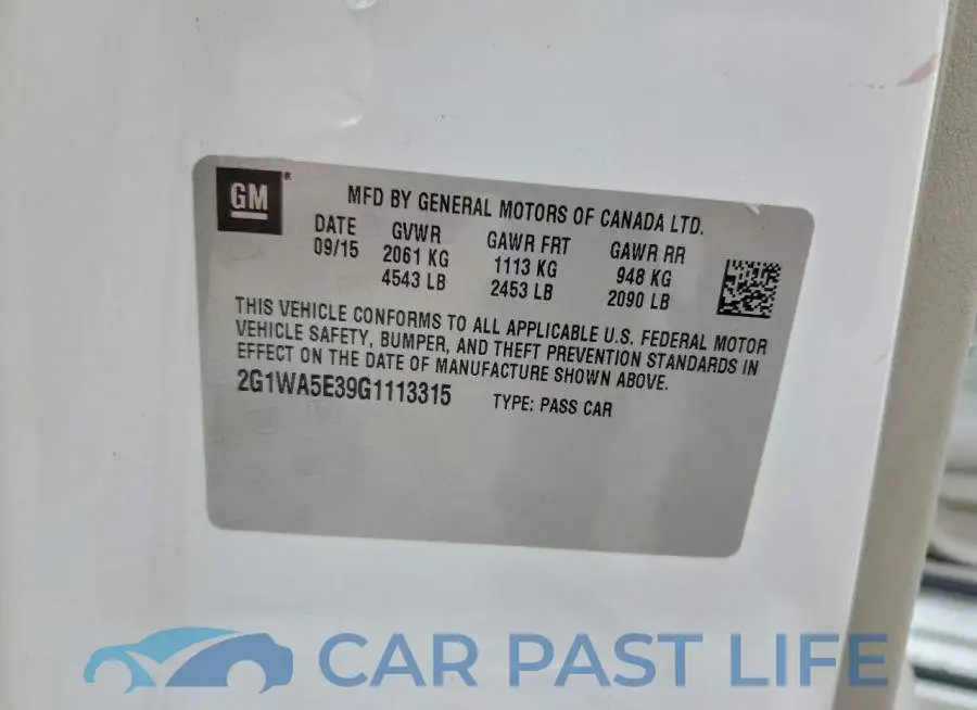2G1WA5E39G1113315# 12