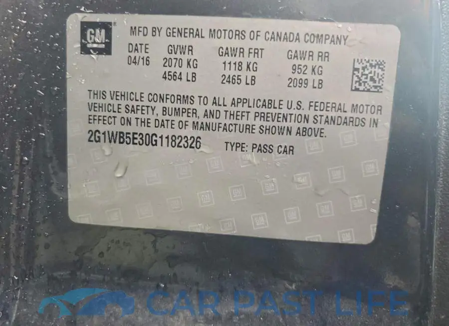 2G1WB5E30G1182326# 12