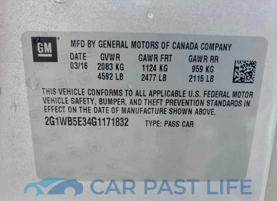 2G1WB5E34G1171832# 12