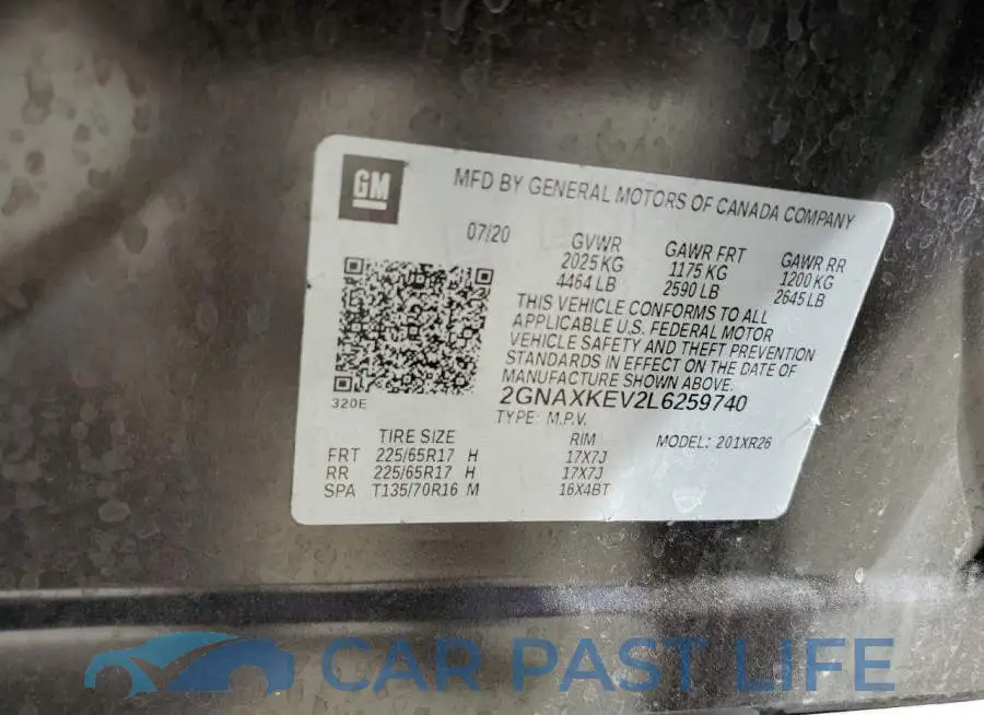 2GNAXKEV2L6259740# 13