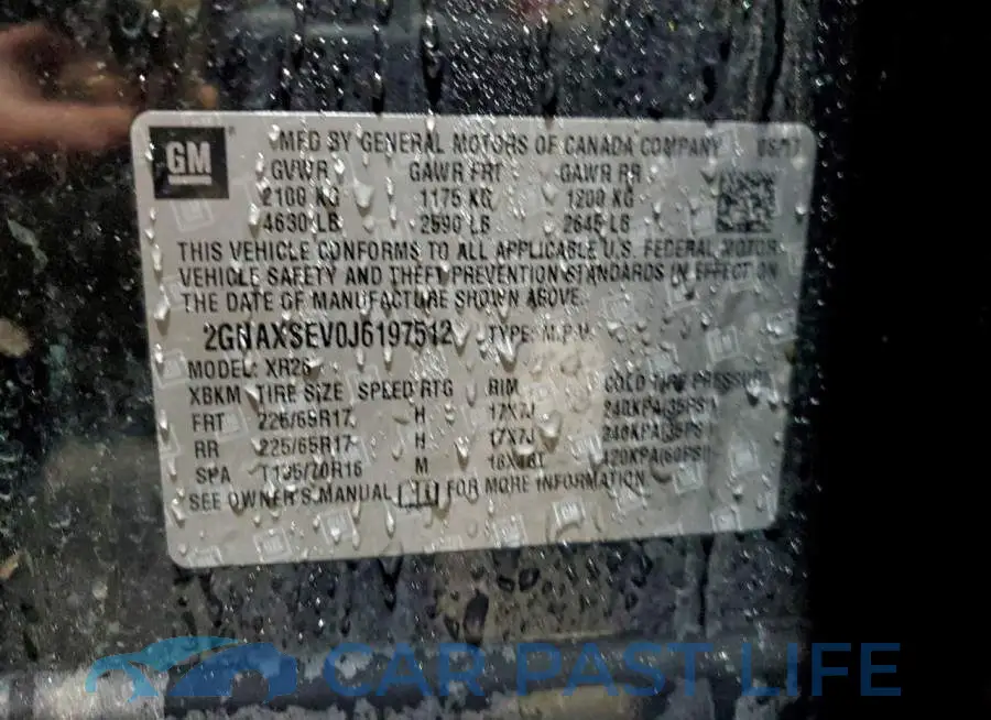 2GNAXSEV0J6197512# 13