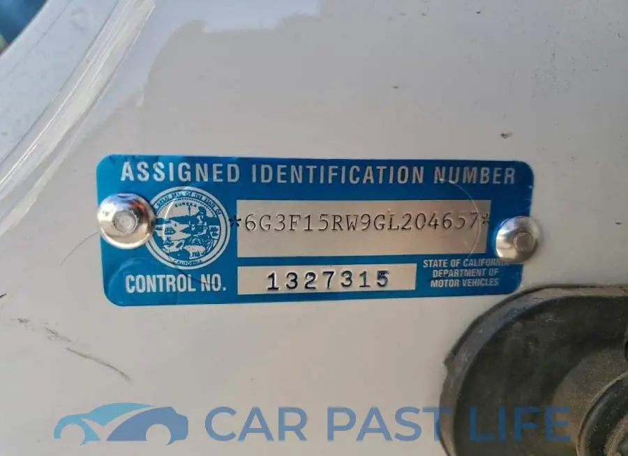 6G3F15RW9GL204657# 12