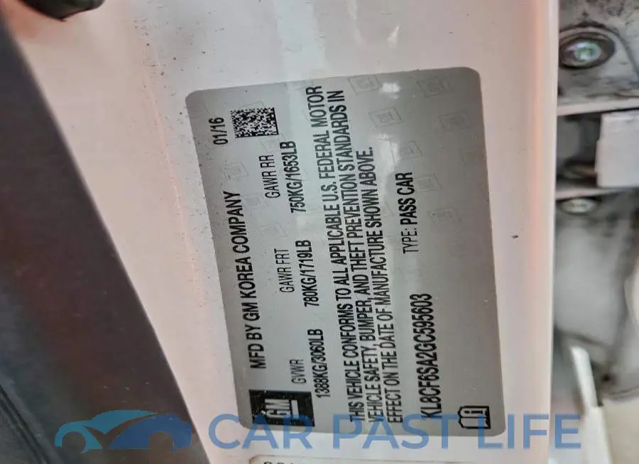 KL8CF6SA2GC595603# 12