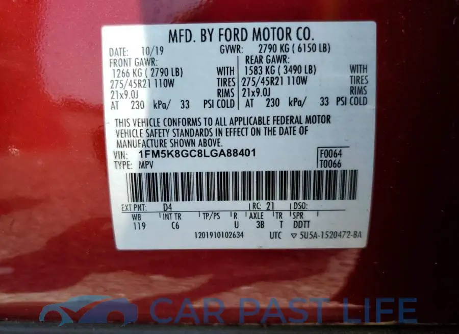 1FM5K8GC8LGA88401# 13