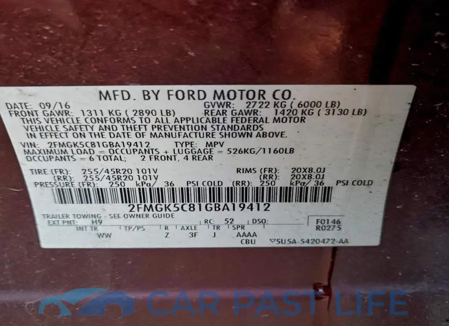 2FMGK5C81GBA19412# 13