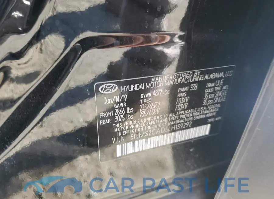 5NMS2CAD5LH139292# 12