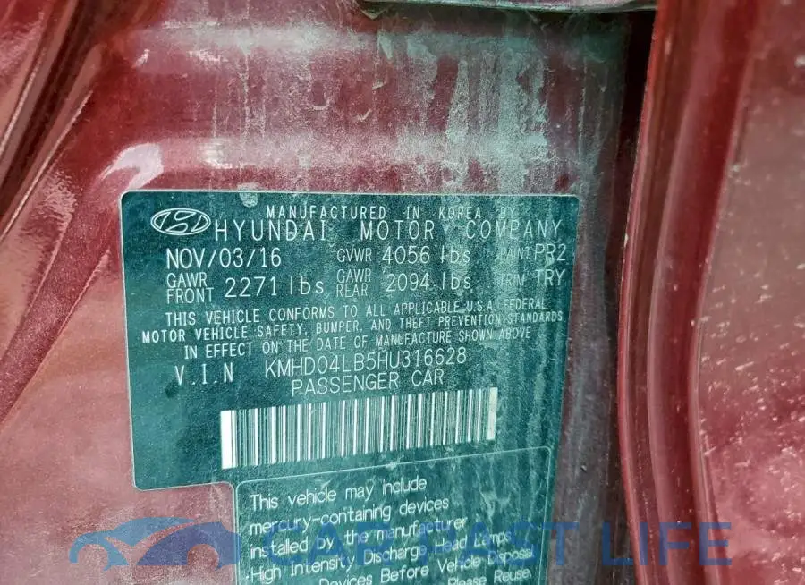 KMHD04LB5HU316628# 12