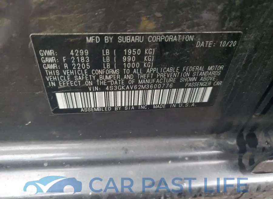 4S3GKAV62M3600776# 12