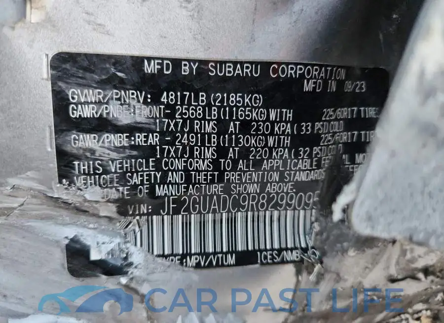 JF2GUADC9R8299095# 13