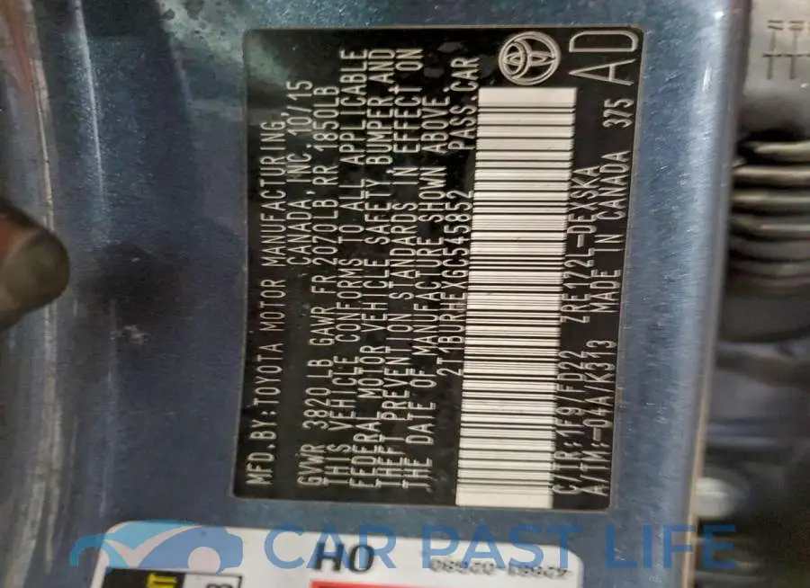 2T1BURHEXGC545852# 12