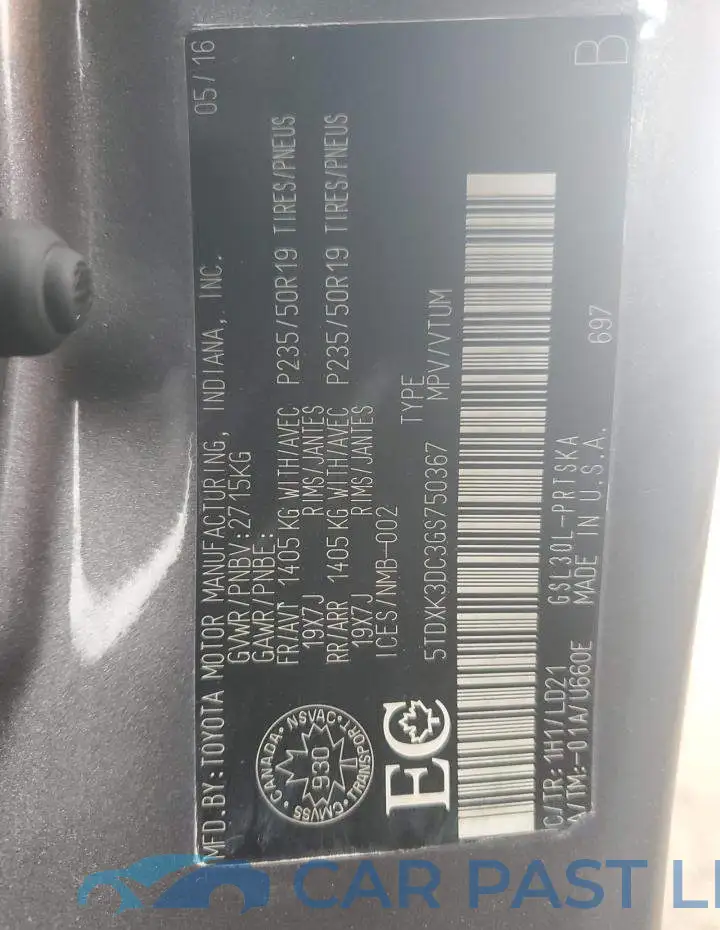 5TDXK3DC3GS750367# 13