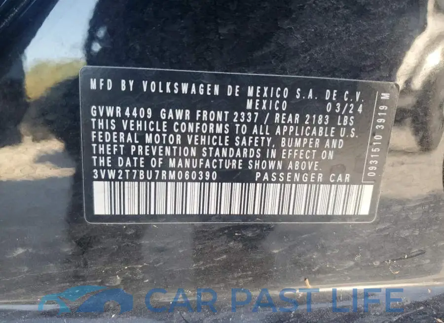 3VW2T7BU7RM060390# 12