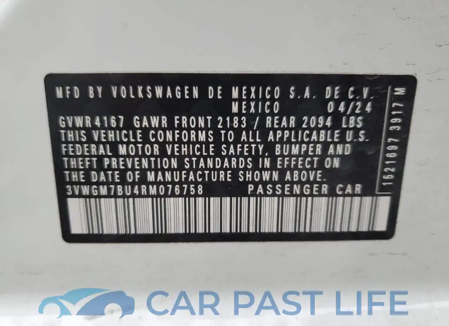 3VWGM7BU4RM076758# 13
