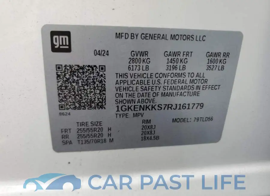 1GKENKKS7RJ161779# 14