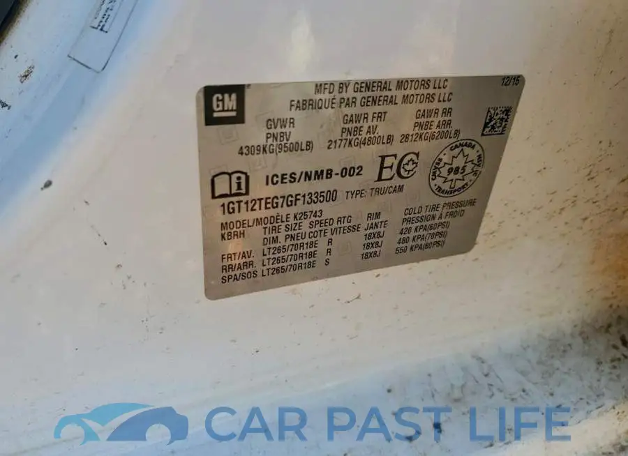1GT12TEG7GF133500# 12