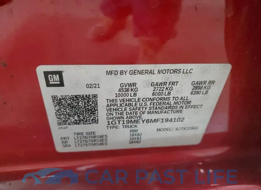 1GT19MEY6MF194102# 12