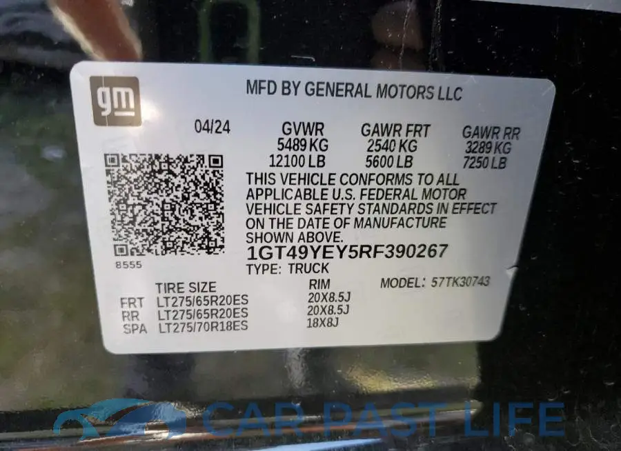 1GT49YEY5RF390267# 13