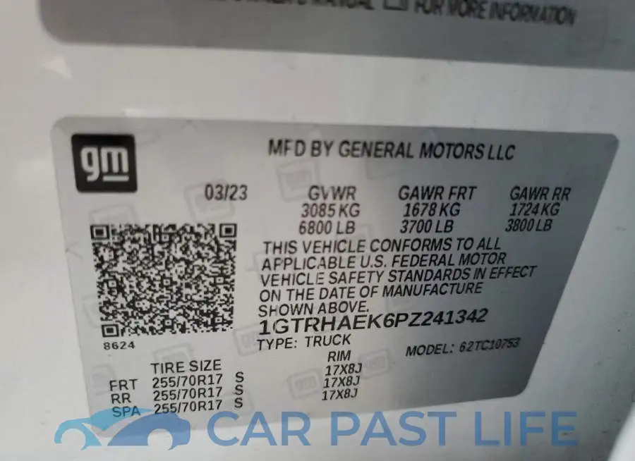 1GTRHAEK6PZ241342# 12