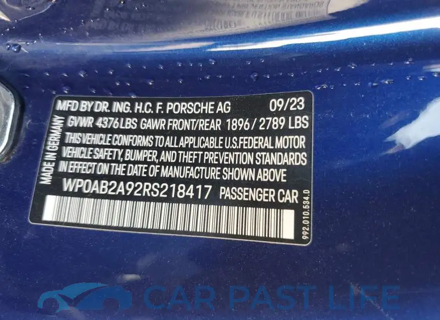 WP0AB2A92RS218417# 13