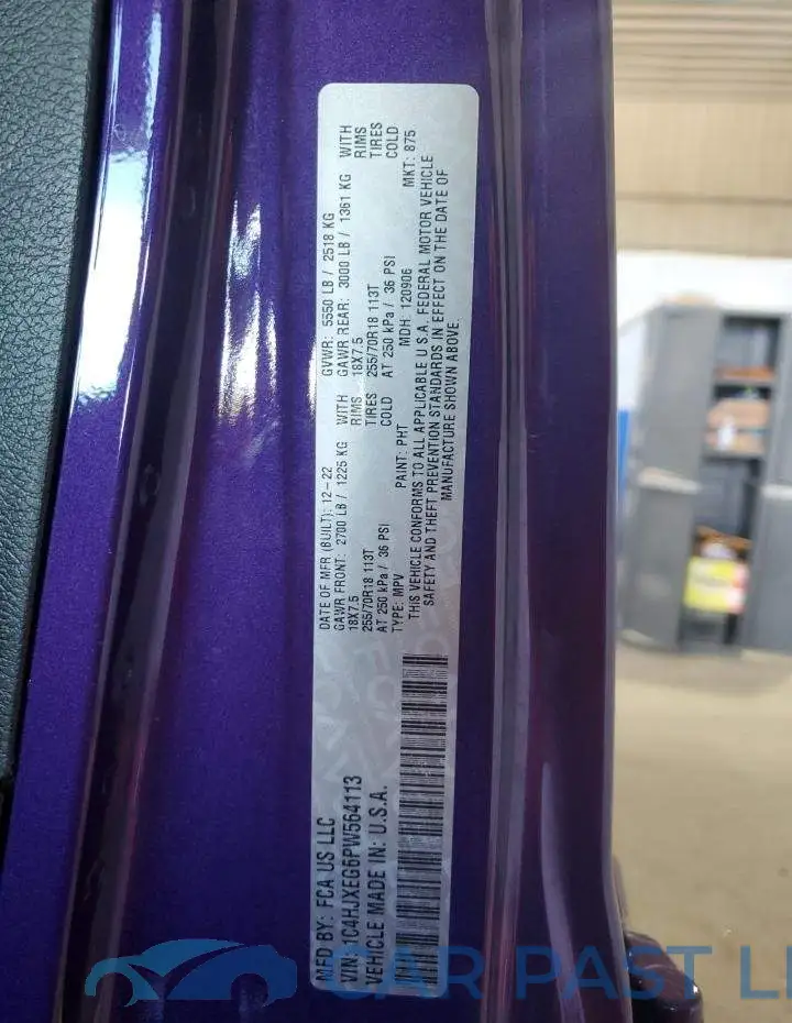 1C4HJXEG6PW564113# 12