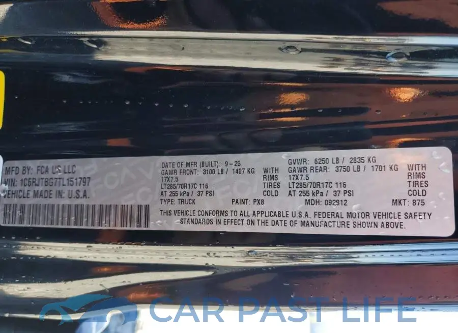 1C6RJTBG7TL151797# 13