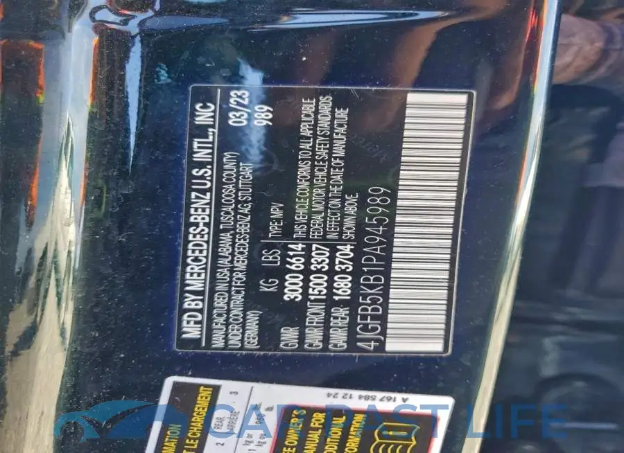 4JGFB5KB1PA945989# 13
