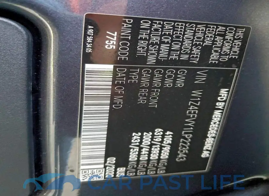 W1Z4EFVY1LP223543# 13