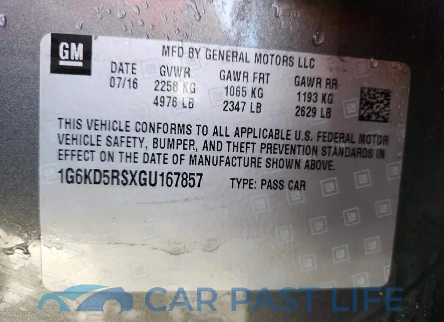 1G6KD5RSXGU167857# 12