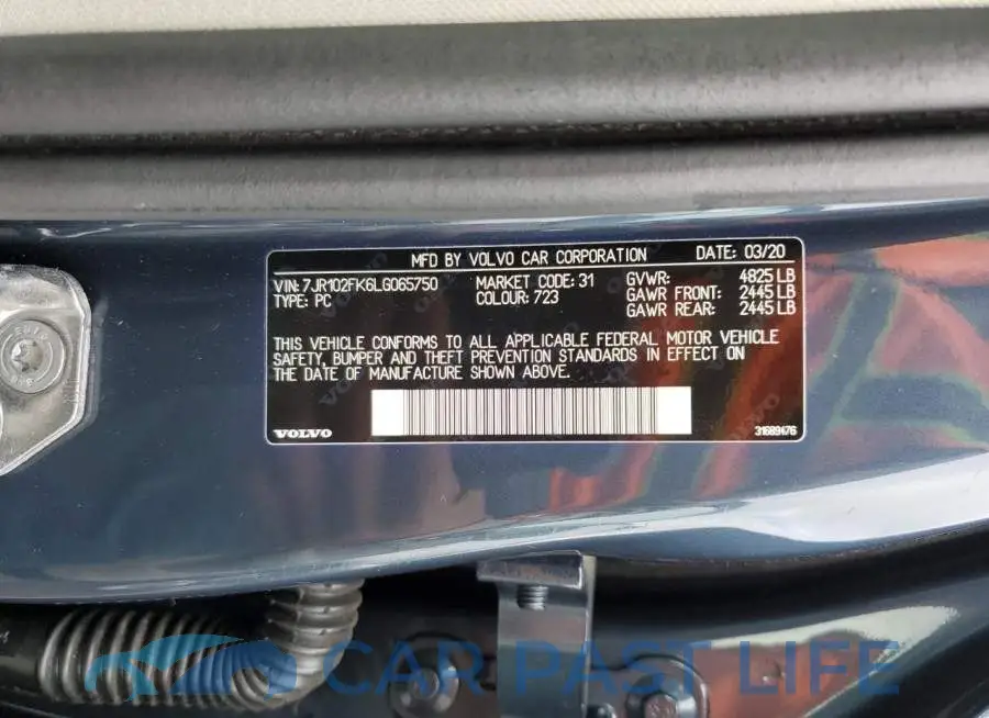 7JR102FK6LG065750# 12