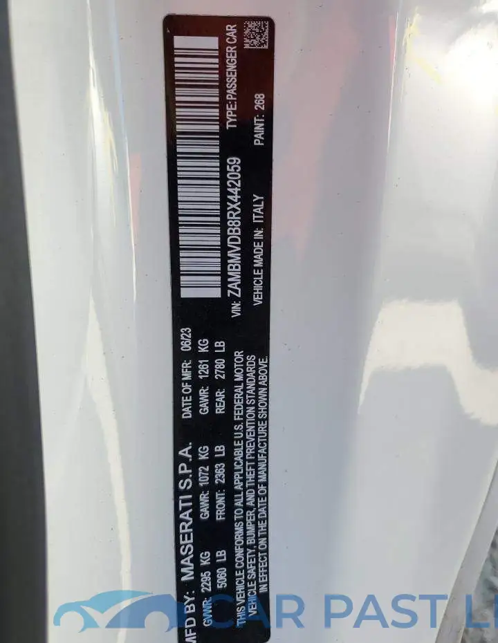 ZAMBMVDB8RX442059# 12
