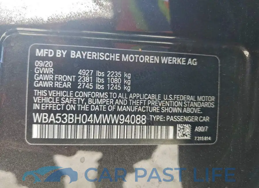 WBA53BH04MWW94088# 13