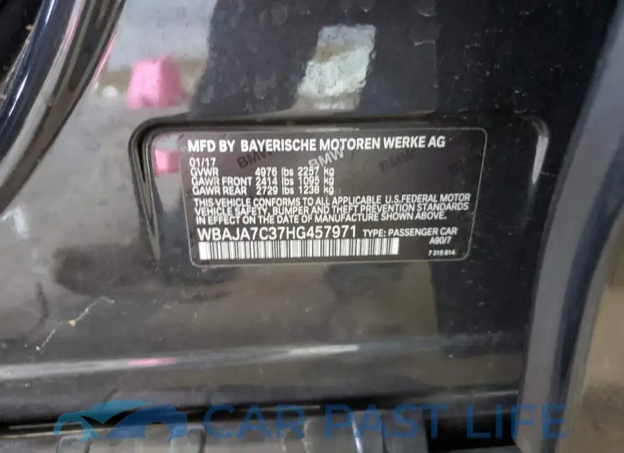 WBAJA7C37HG457971# 12