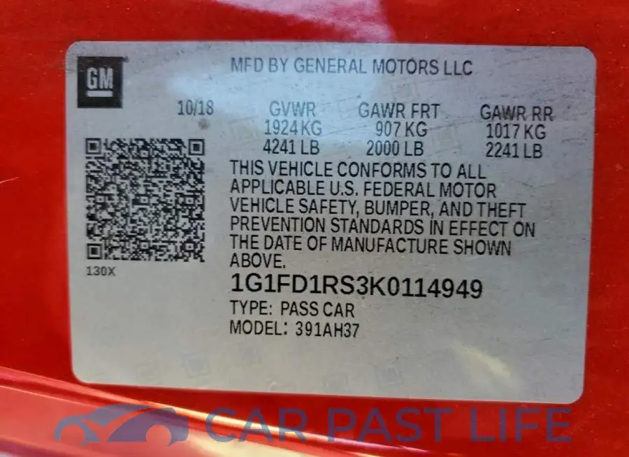 1G1FD1RS3K0114949# 12