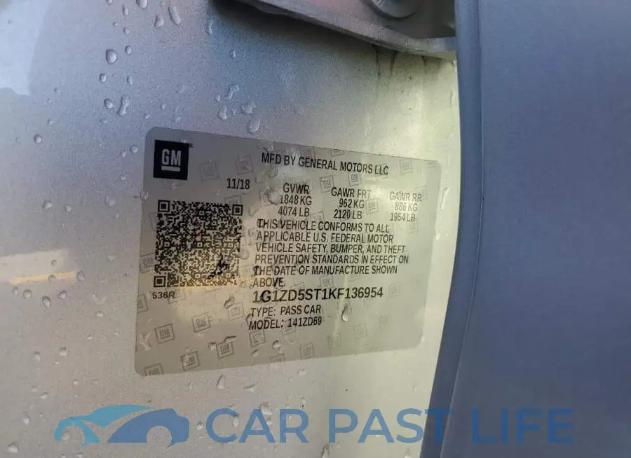 1G1ZD5ST1KF136954# 12