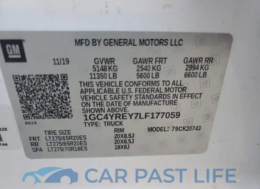 1GC4YREY7LF177059# 12