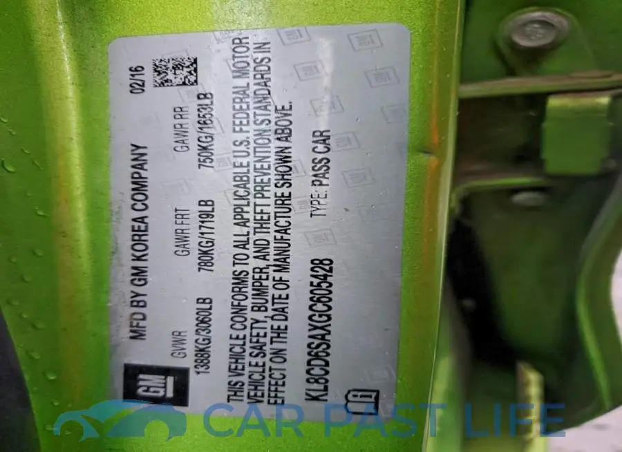 KL8CD6SAXGC605428# 12