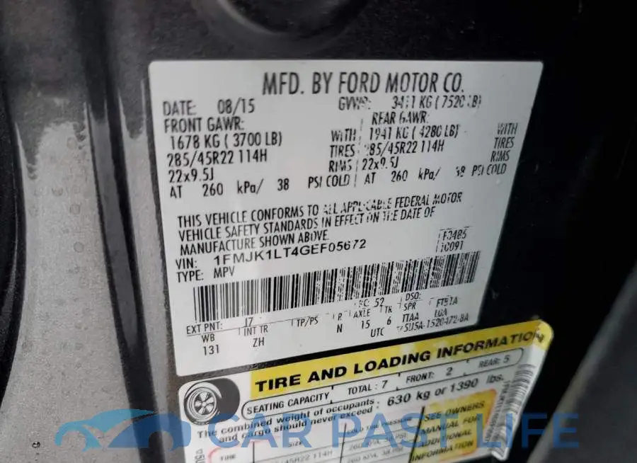 1FMJK1LT4GEF05672# 12