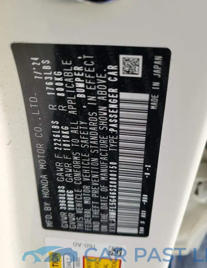 JHMFL5G46SX000150# 12
