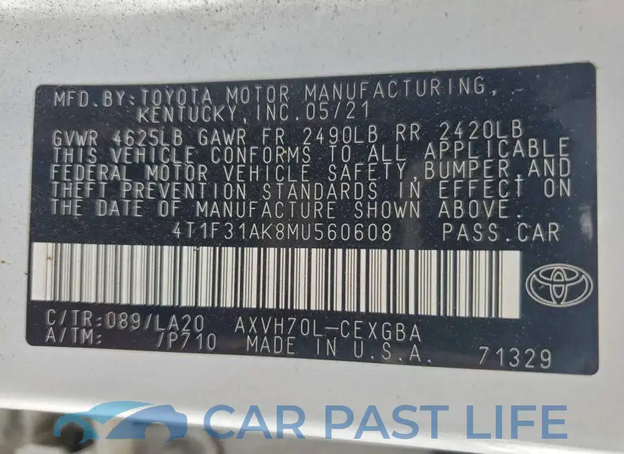 4T1F31AK8MU560608# 13