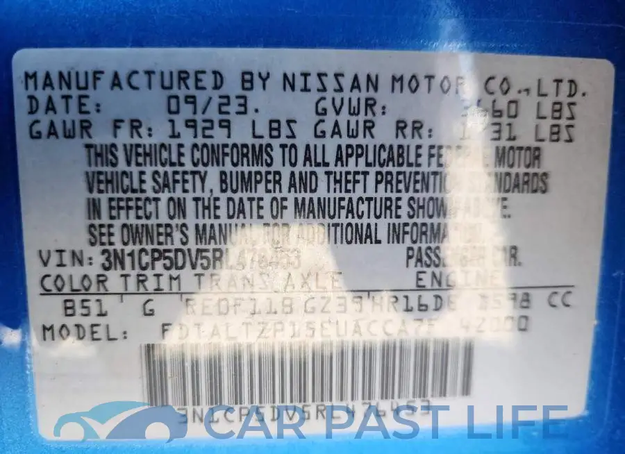 3N1CP5DV5RL476453# 13
