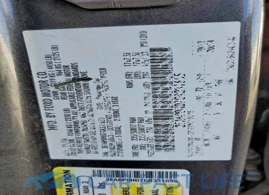 3FA6P0HD7GR331655# 12