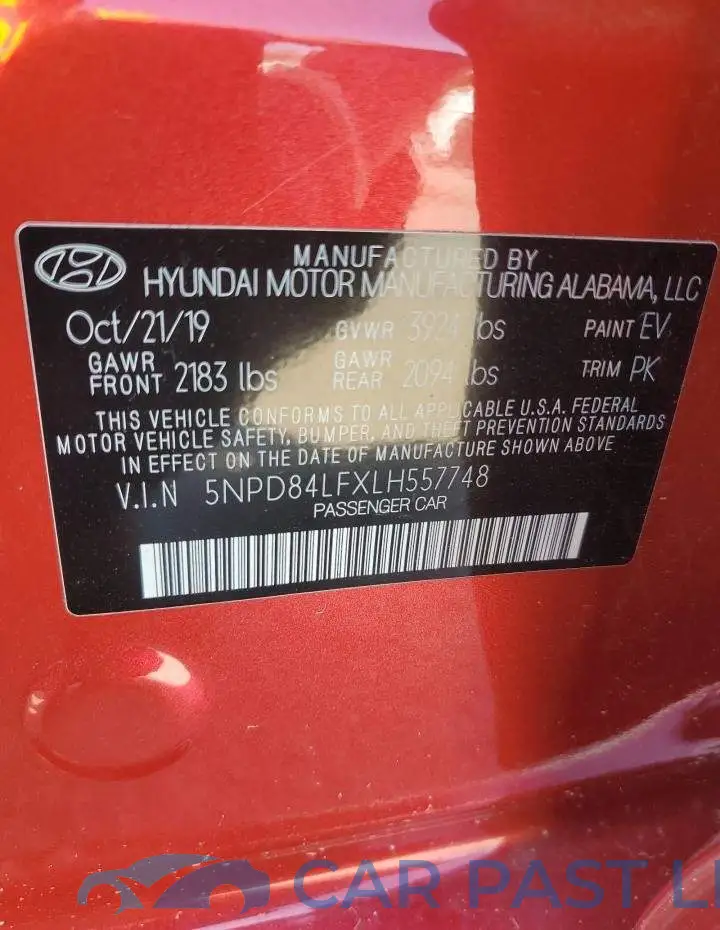 5NPD84LFXLH557748# 12