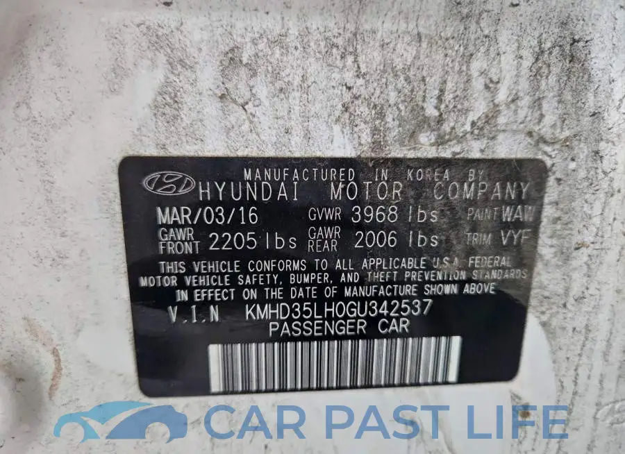 KMHD35LH0GU342537# 12