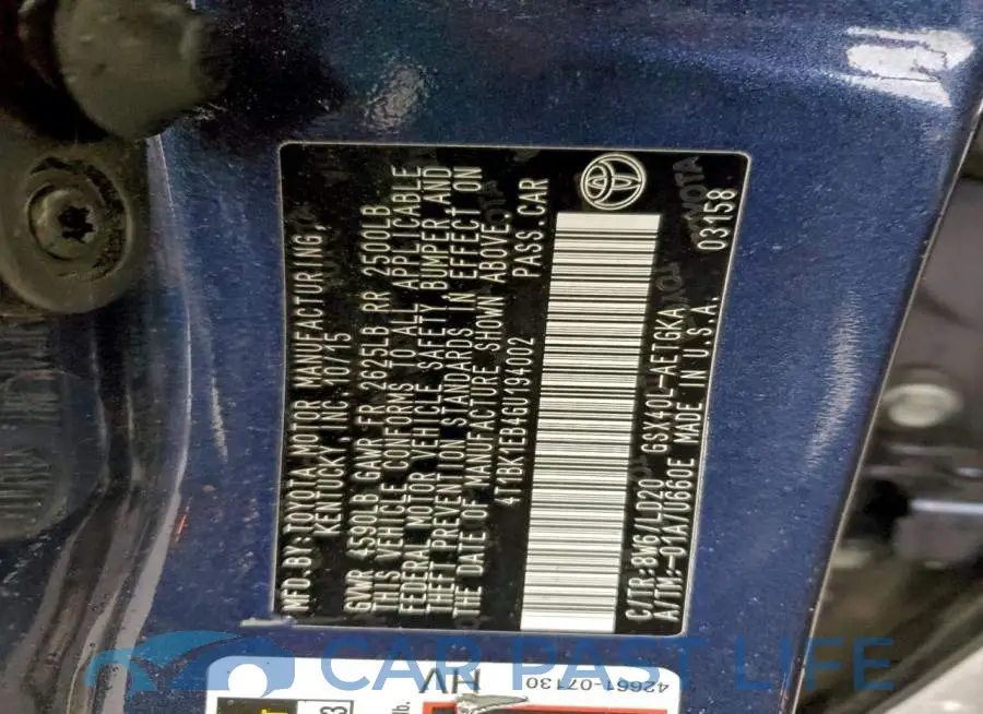 4T1BK1EB4GU194002# 12