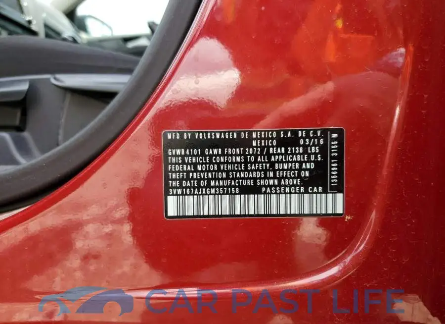 3VW167AJXGM357158# 12