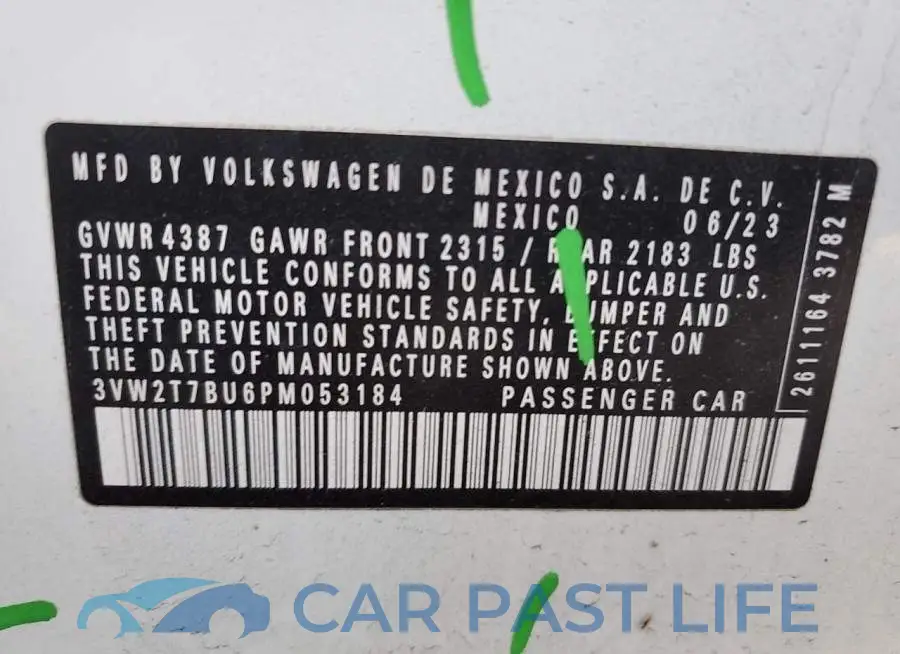 3VW2T7BU6PM053184# 12