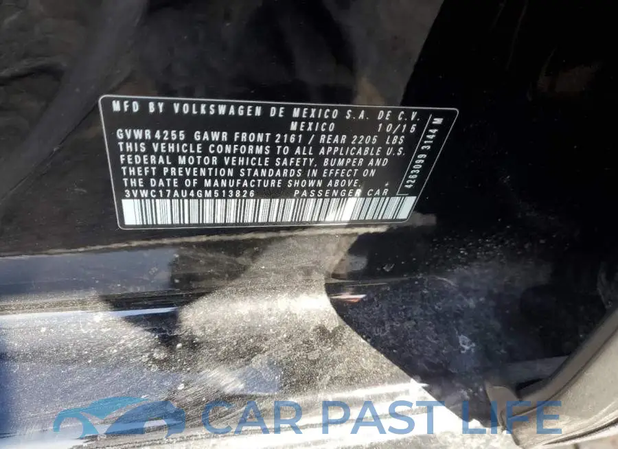 3VWC17AU4GM513826# 12